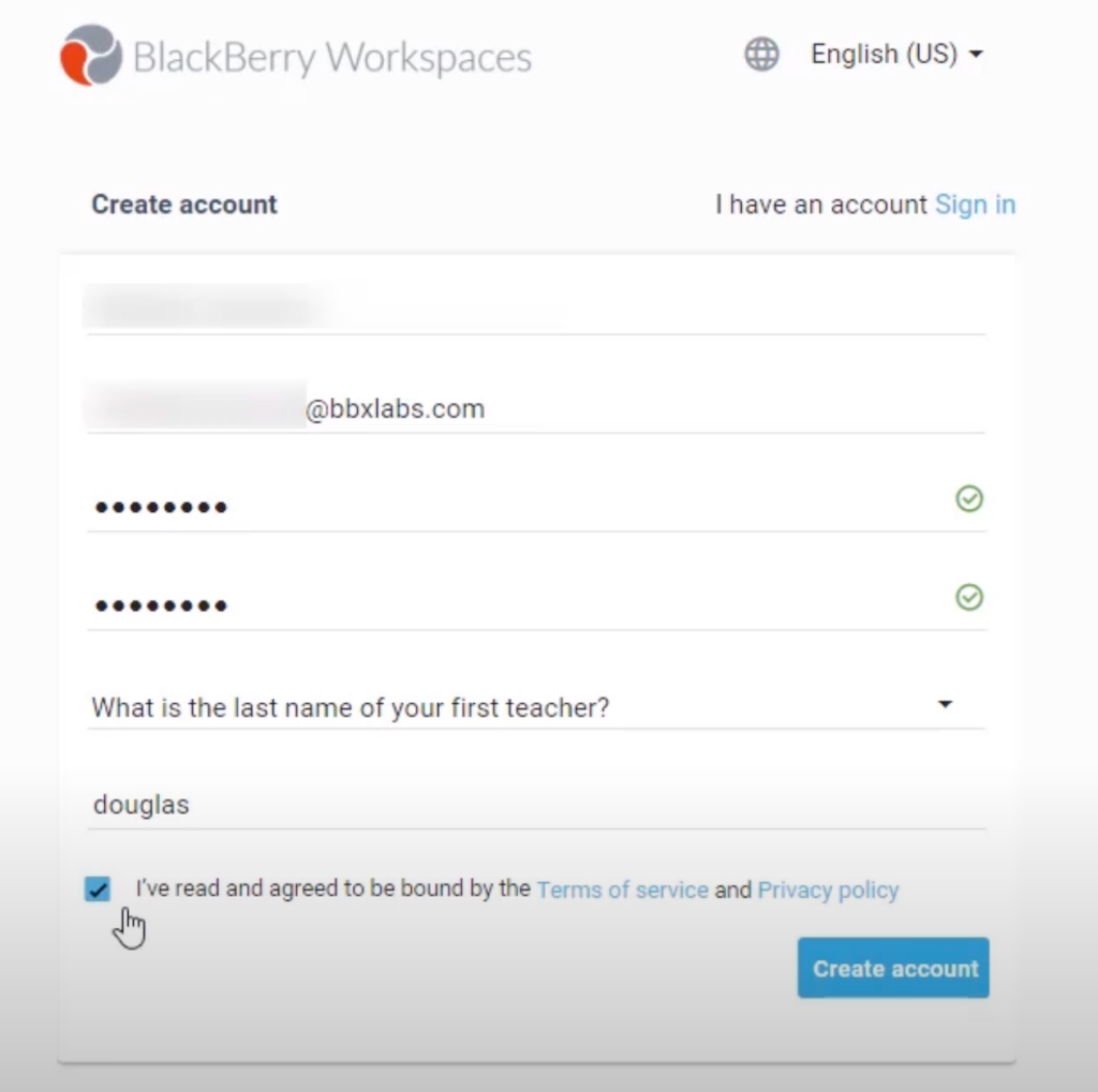 BlackBerry Workspaces features